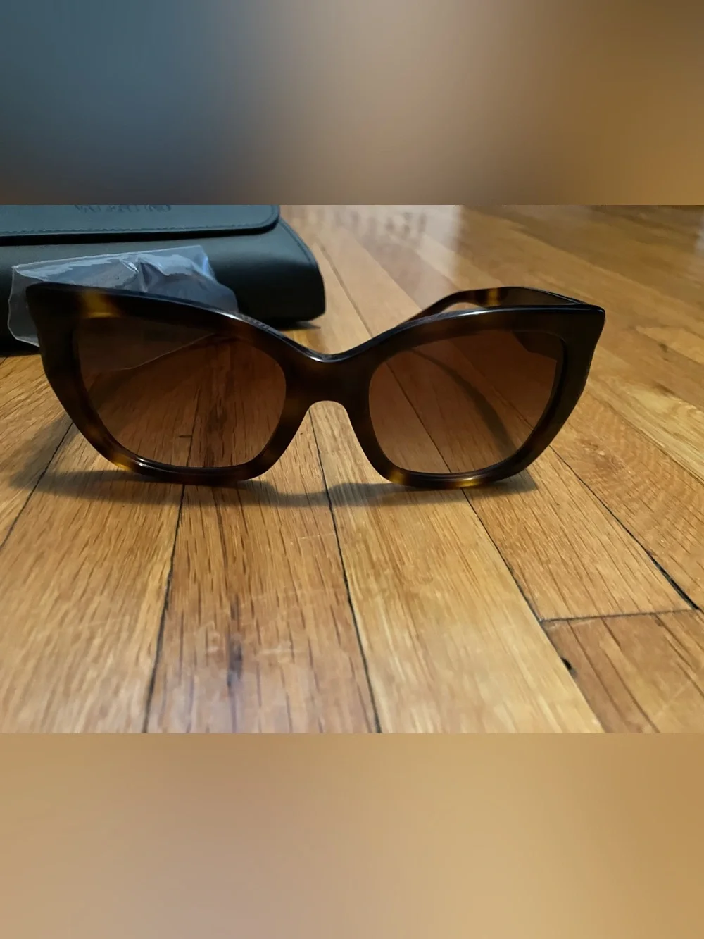 Valentino VA 4048 Women’s Havana Tortoise Full-Rim Sunglasses with Studs 53-19